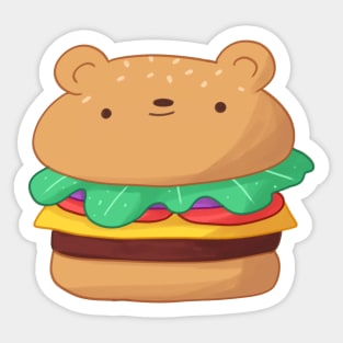 Cheeseburger bear Sticker